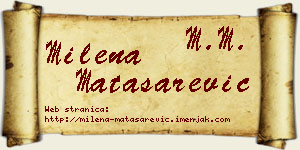 Milena Matasarević vizit kartica
